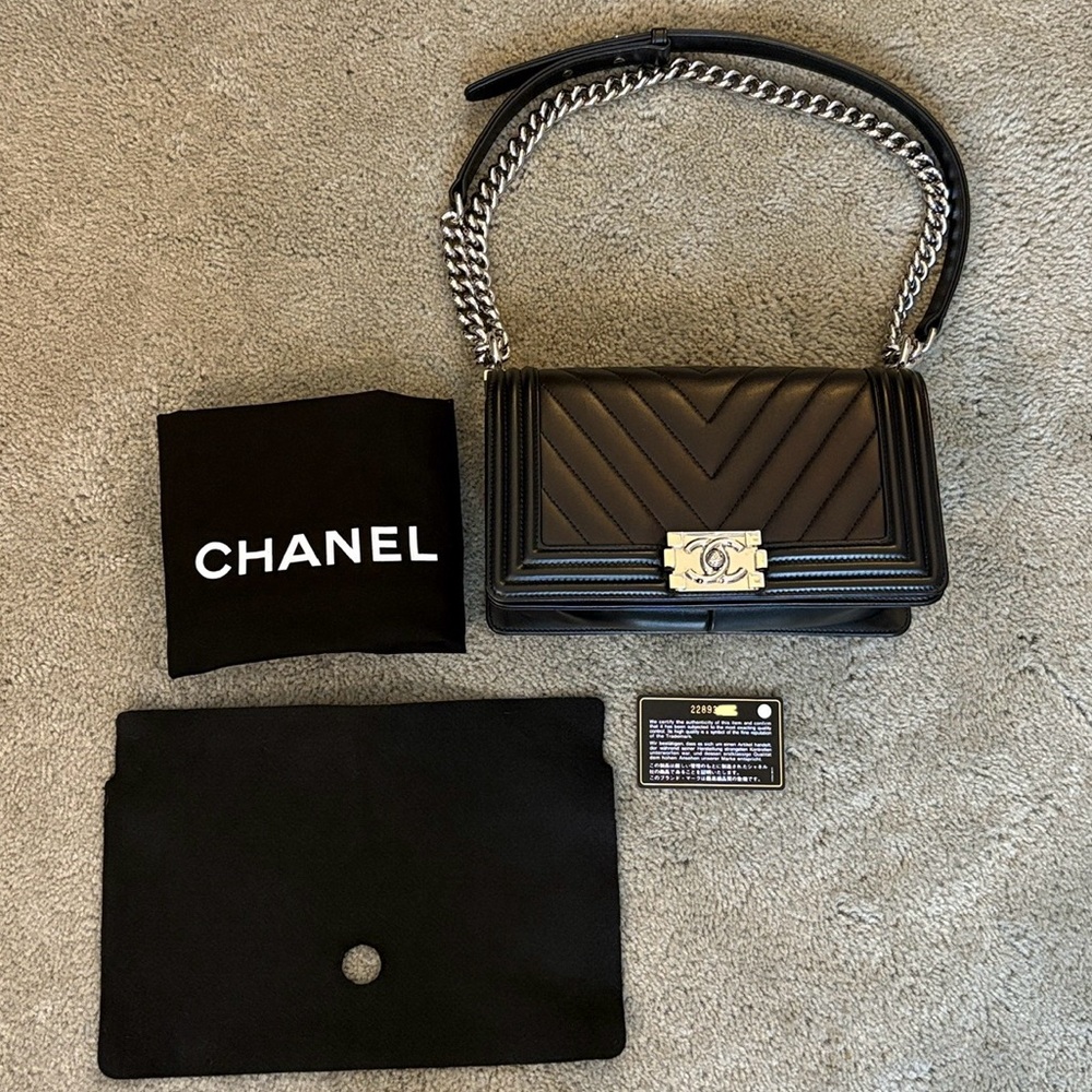 Chanel Medium Chevron Boy Bag